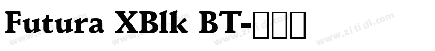 Futura XBlk BT字体转换